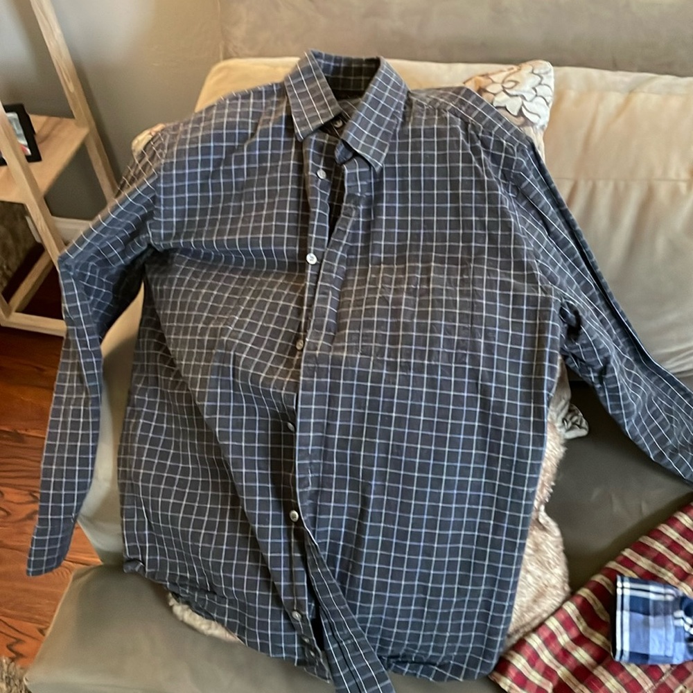 Navy and grey flannel